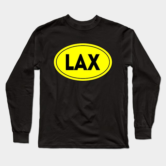 LAX Airport Code Los Angeles International Airport USA Long Sleeve T-Shirt by VFR Zone